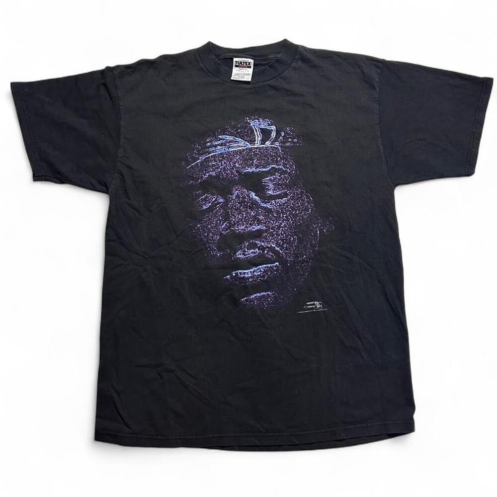 Jimi Hendrix Made in USA 90s Vintage Big Face Band Tee Black Graphic T-shirt XL